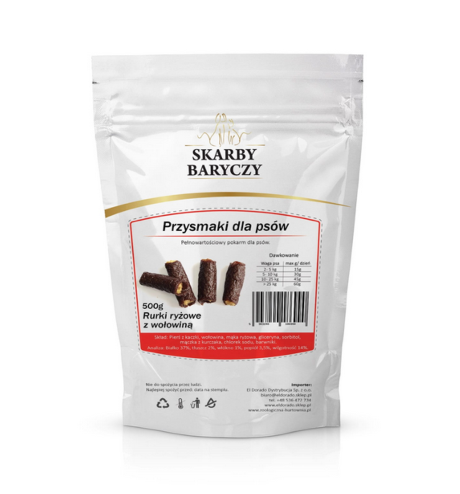 skarby-baryczy-rurki-ryzowe-z-wolowina-500g.png Skarby Baryczy Rurki Ryżowe Wołowina - obrazek 1