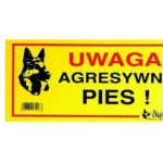 Dingo Tabliczka Ostrzegawcza 'Uwaga Agresywny Pies'
