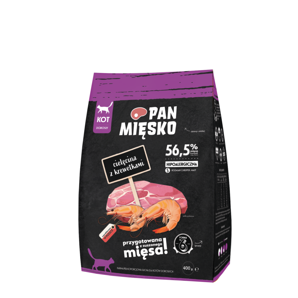 13350_1.png Pan Mięsko Karma dla kota Cielęcina z Krewetkami - obrazek 1