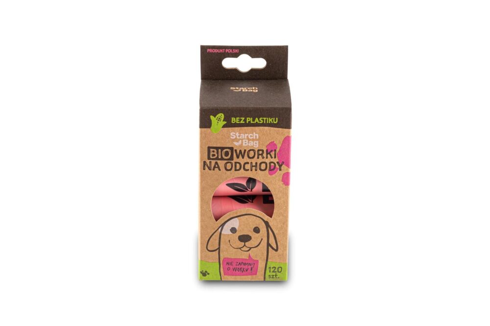 13399_1.jpg Starchbag Kompostowalne Worki na Odchody Różowe 15szt - obrazek 1