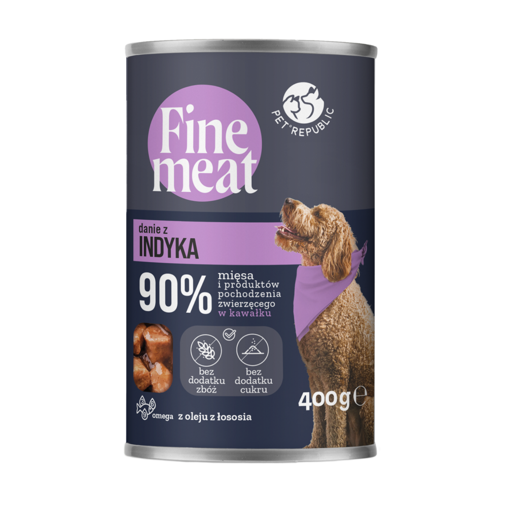15436_1.png PetRepublic FineMeat Indyk Karma Mokra 400g - obrazek 1