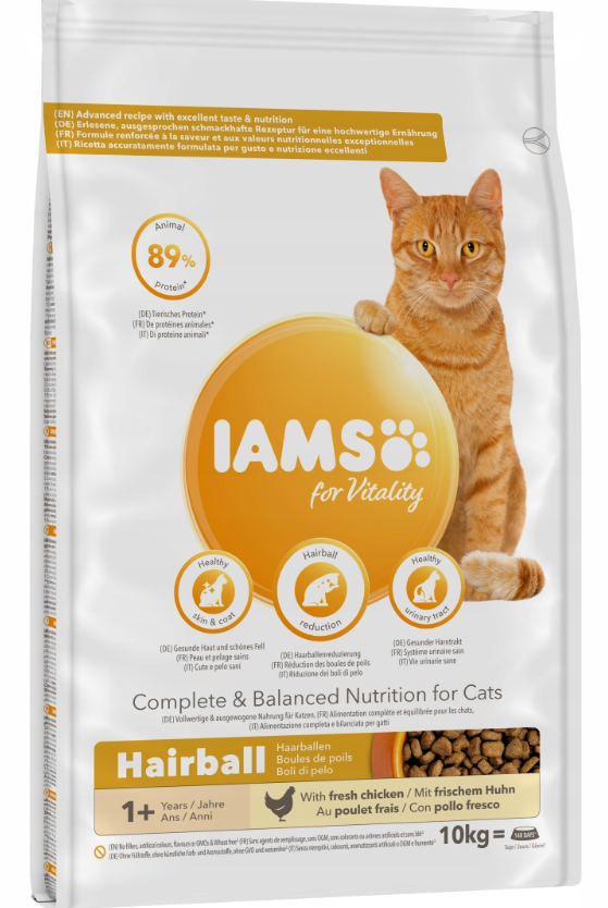 15446_1.png IAMS Vitality Hairball Karma Kurczak 10kg - obrazek 1