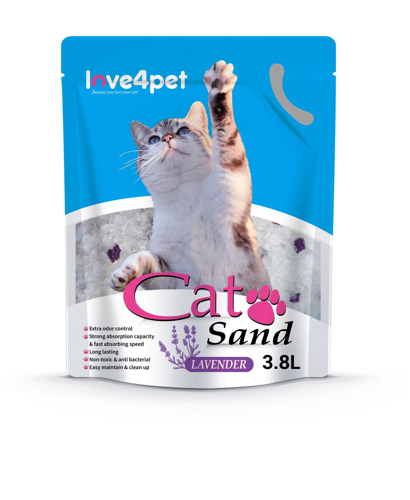 15462_1.jpg Żwirek Silikonowy Cat Sand Lawendowy 3,8L - obrazek 1