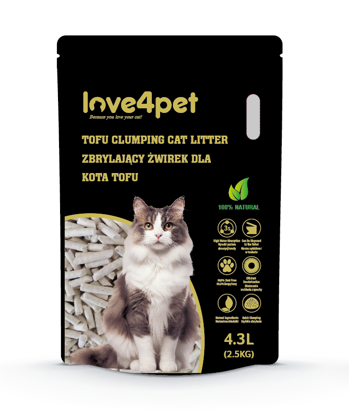 15528_1.png Love4pet Żwirek Tofu dla Kota 2,5kg - obrazek 1