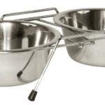 Stojak KERBL z miskami 2x1.8L