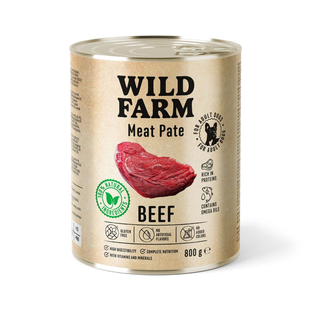 17405_1.jpg Wild Farm Pate Mokra Karma Wołowina 800g - obrazek 1