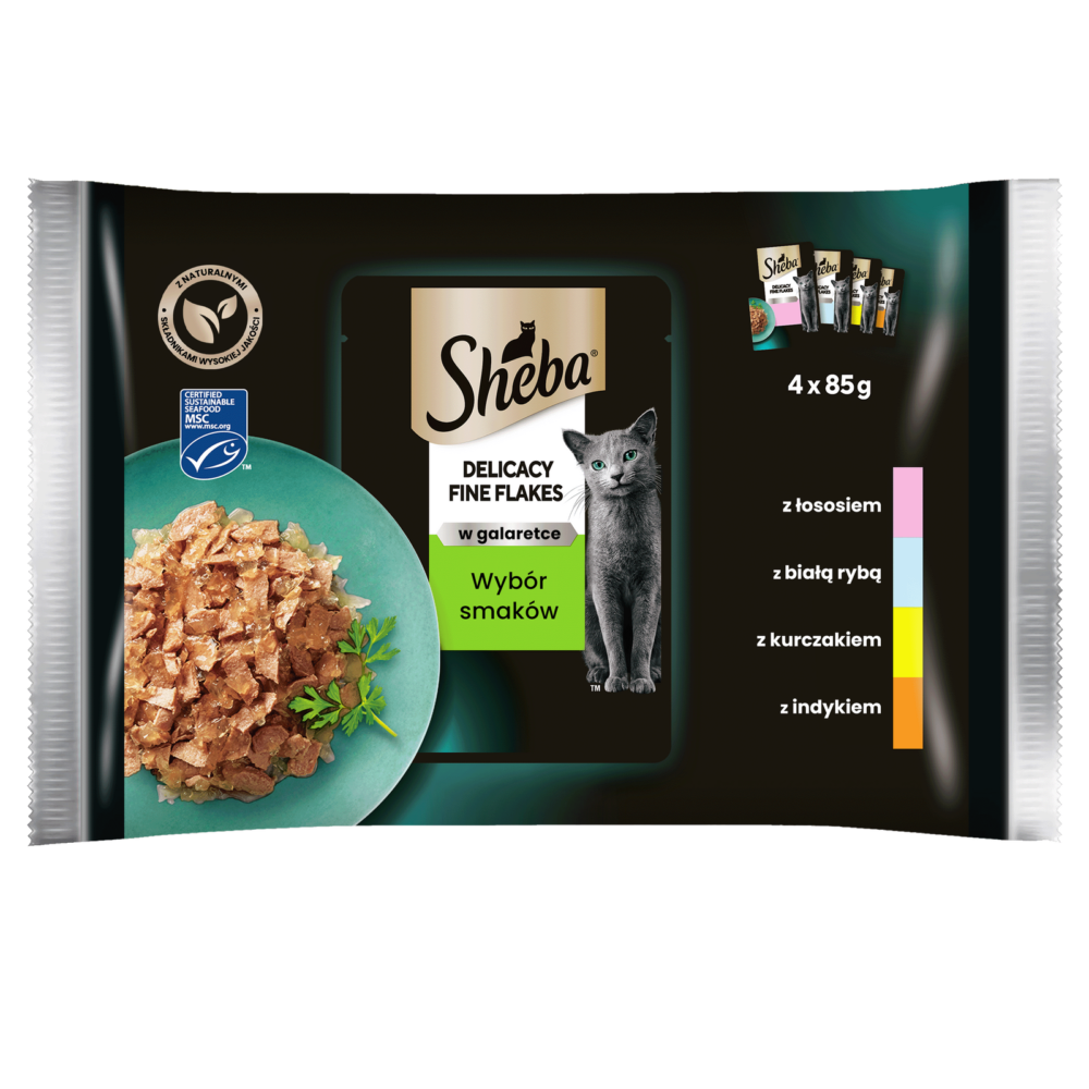 3267_1.png Sheba Fine Flakes Mix Smaków dla Kota - obrazek 1