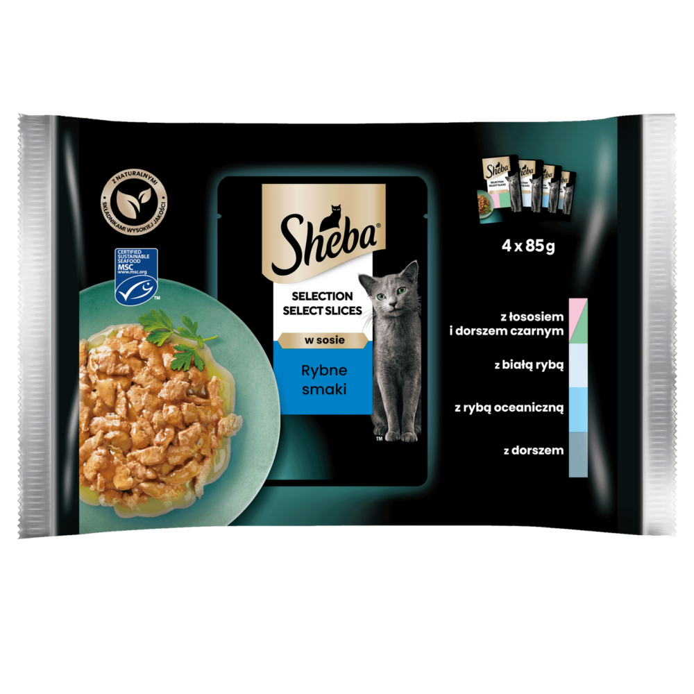 3268_1.png Sheba Selection in Sauce Smaki Rybne 4x85g - obrazek 1
