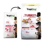 Tropidog Premium Indyk Ryż 12kg Psy Dorosłe