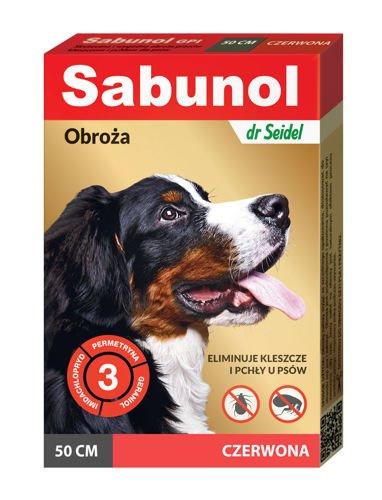 8133_1.jpg Sabunol Czerwona Obroża dla Psa 50cm - obrazek 1