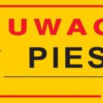Dingo Metalowa Tabliczka Uwaga Pies