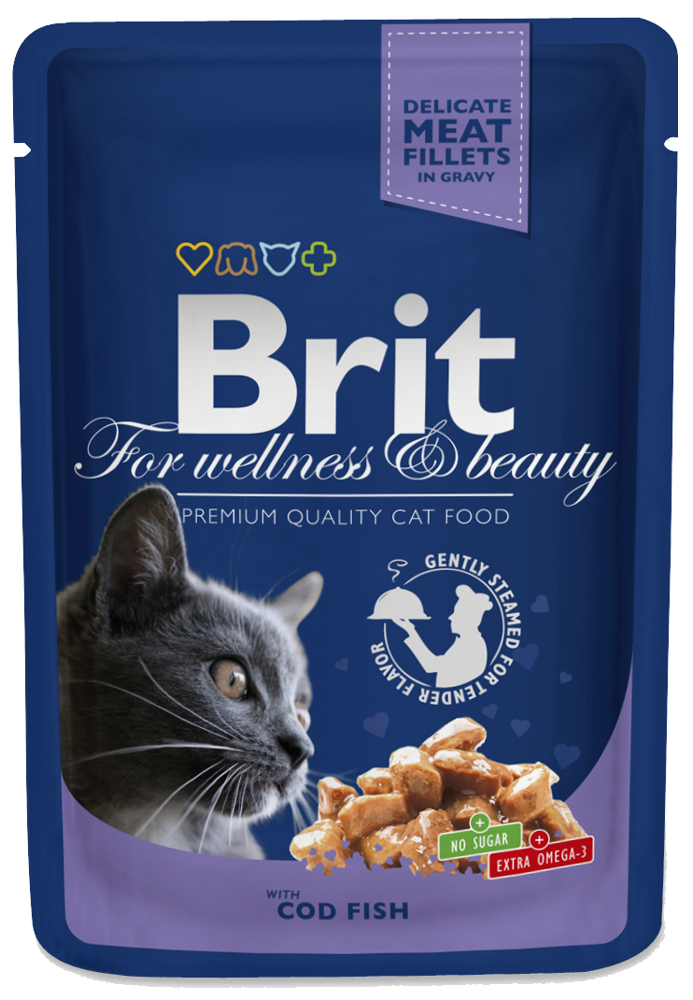 90_1.png Brit Premium Karma Mokra dla Kota Dorsz 100g - obrazek 1