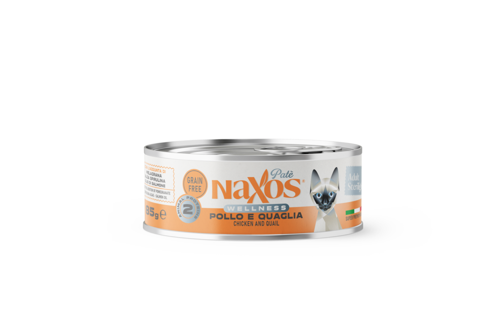 Naxos_CAT_Adullt_Sterilingh_PATE_CHICKEN_QUAIL.png Naxos Karma Mokra Kurczak Przepiórka 85g - obrazek 1
