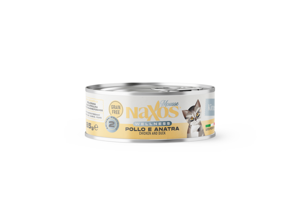 Naxos_CAT_Kitten_Pate_CHICKEN_DUCK.png NAXOS Karma dla Kociąt Kurczak Kaczka 85g - obrazek 1