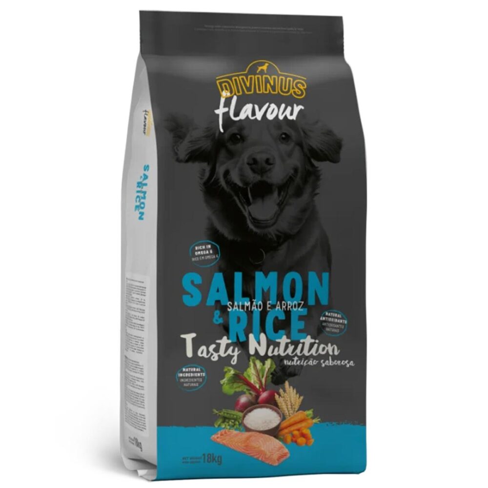 divinus_flavour_salmon.jpg Divinus Karma dla psa Łosoś Ryż 18 kg - obrazek 1