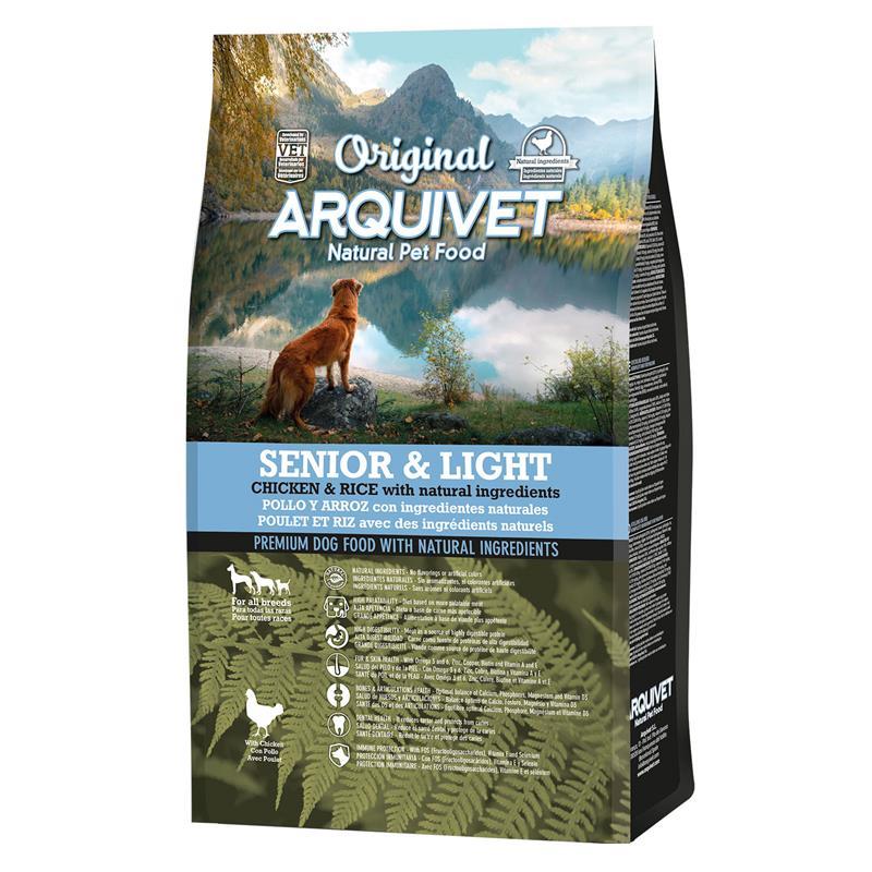 original_senior_light_chicken_and_rice_3_kg_dry_dog_food_for_all_kinds_of_breeds.jpg Arquivet Senior Light Karma dla Psa 3kg - obrazek 1
