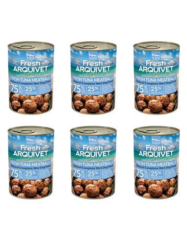 pack_6_units_meatballs_with_tuna_pumpkin_and_spinach.jpg Arquivet Fresh Klopsiki z Tuńczykiem i Warzywami 6x400g - obrazek 1